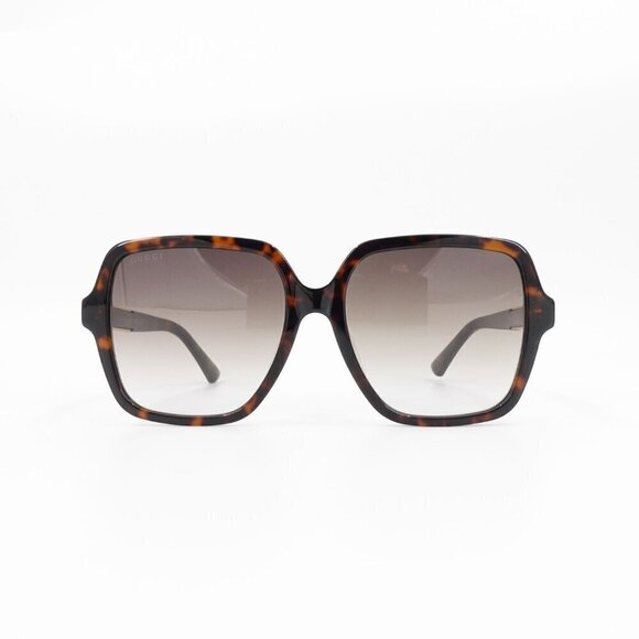 Gucci GG1189 Square Unisex Sunglasses Tortoise Brown OS - Picture 13 of 16